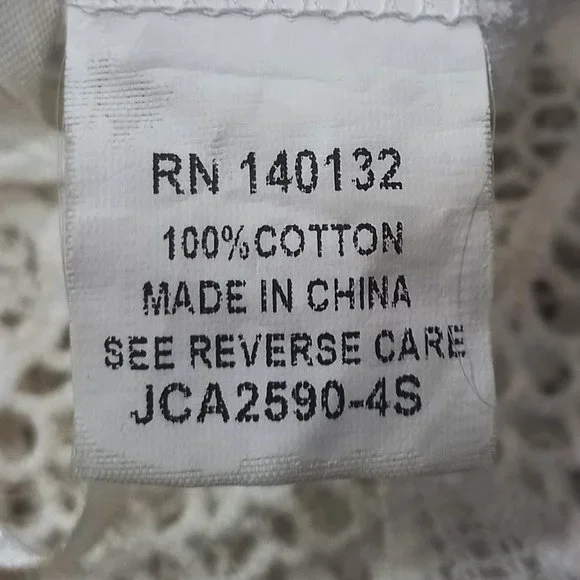 Off White Cotton Crochet Knit Flare Crop top (M) - NWOT - Picture 8 of 8